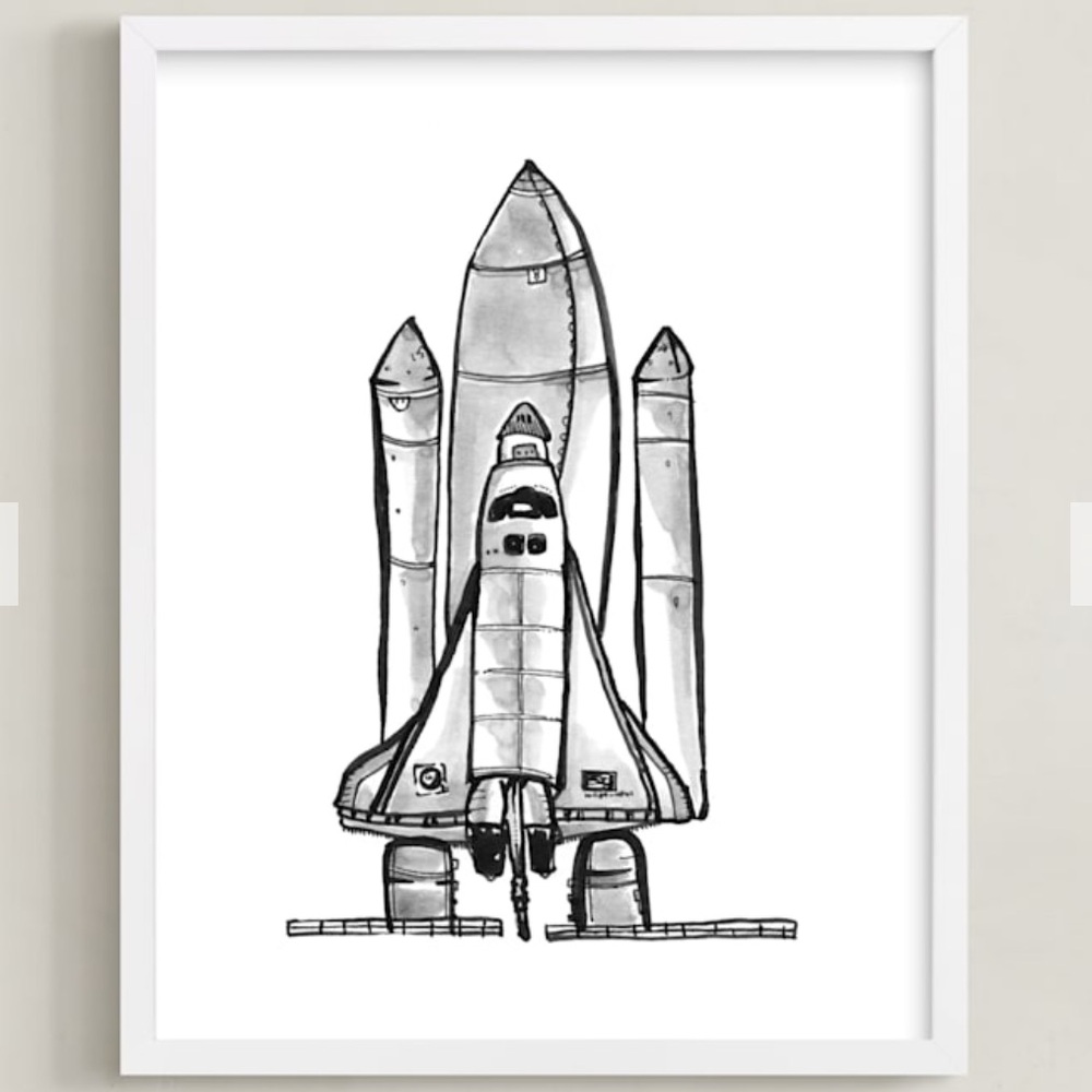 Heather Rothnie for Minted | 11 x 14 Blast off! Art Print | New